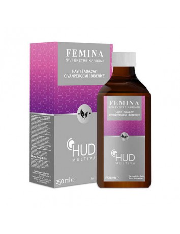 Multiva Femina / Civanperçemi, Hayıt, Adaçayı, Biberiye Ekstraktı ve Folik Asit İçeren Takviye Edici Gıda 250 ml